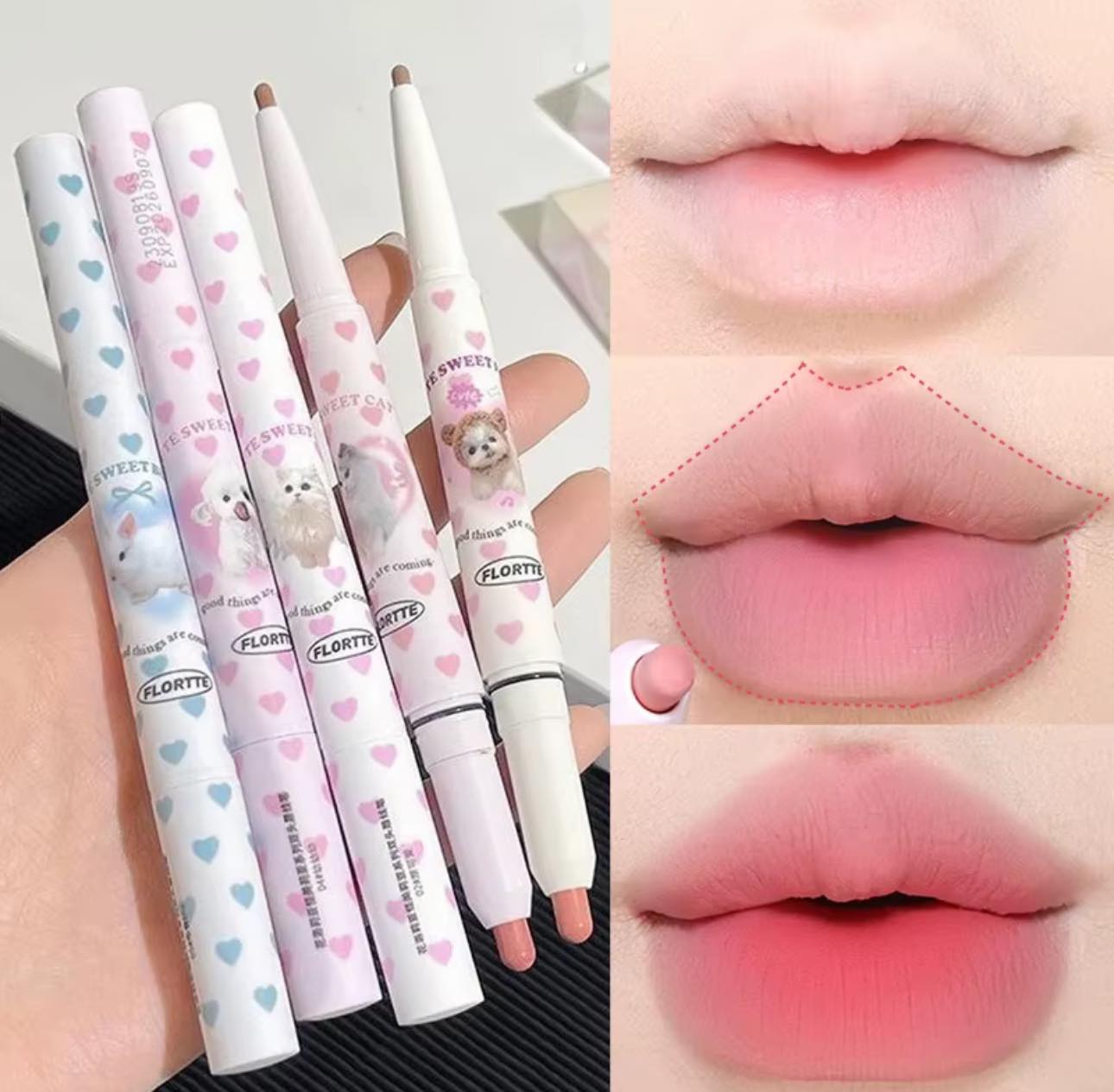 تنت وقلم تحديد 2 في 1 - فلورت